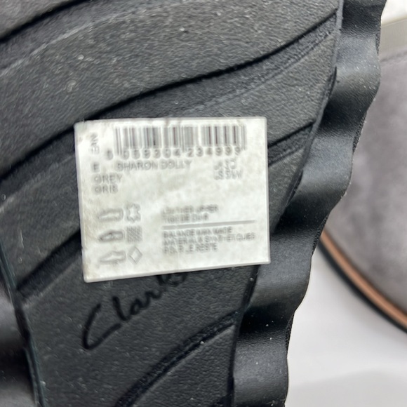 Collections by clark Sharon Dolly  gray brown slip on platform loafers  Sz 5.5 - Picture 8 of 9